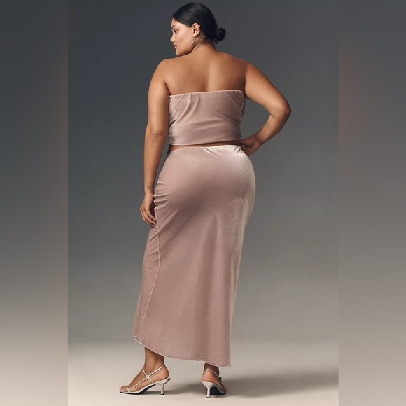 NWT! Anthropologie The Tilda Maxi Slip Skirt: Velvet Edition ☀️🥅 - Picture 7 of 10